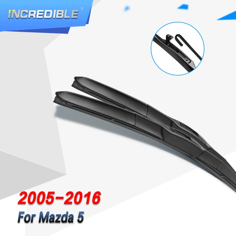 Невероятные гибридные щетки стеклоочистителя для Mazda 5 MPV Hook Arms 2005 2006 2007 2008 2009 2010 2011
