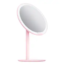 AMIRO мини освещенное зеркало для макияжа с дневные, светодиодные светильник с регулируемой яркостью беспроводной высокой четкости