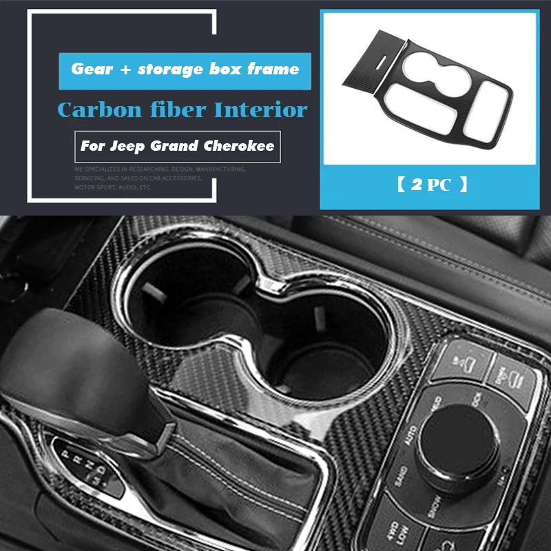 

ABS Carbon Fiber Trim For Jeep Grand Cherokee 2019 2020 Interior Air Outlet Central Control Inner Door Bowl Gear Knob