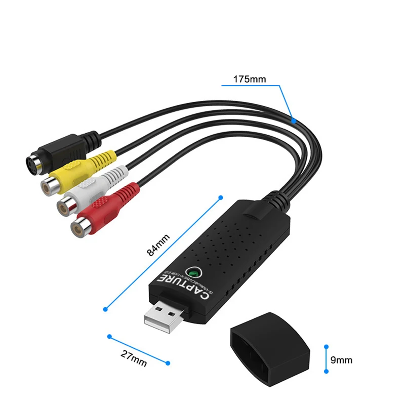 Карта видеозахвата Usb 2,0, встроенный чип преобразования, поддержка видео формата Pal/Ntsc, подходит для камер безопасности, DVD, телеприставка Bo