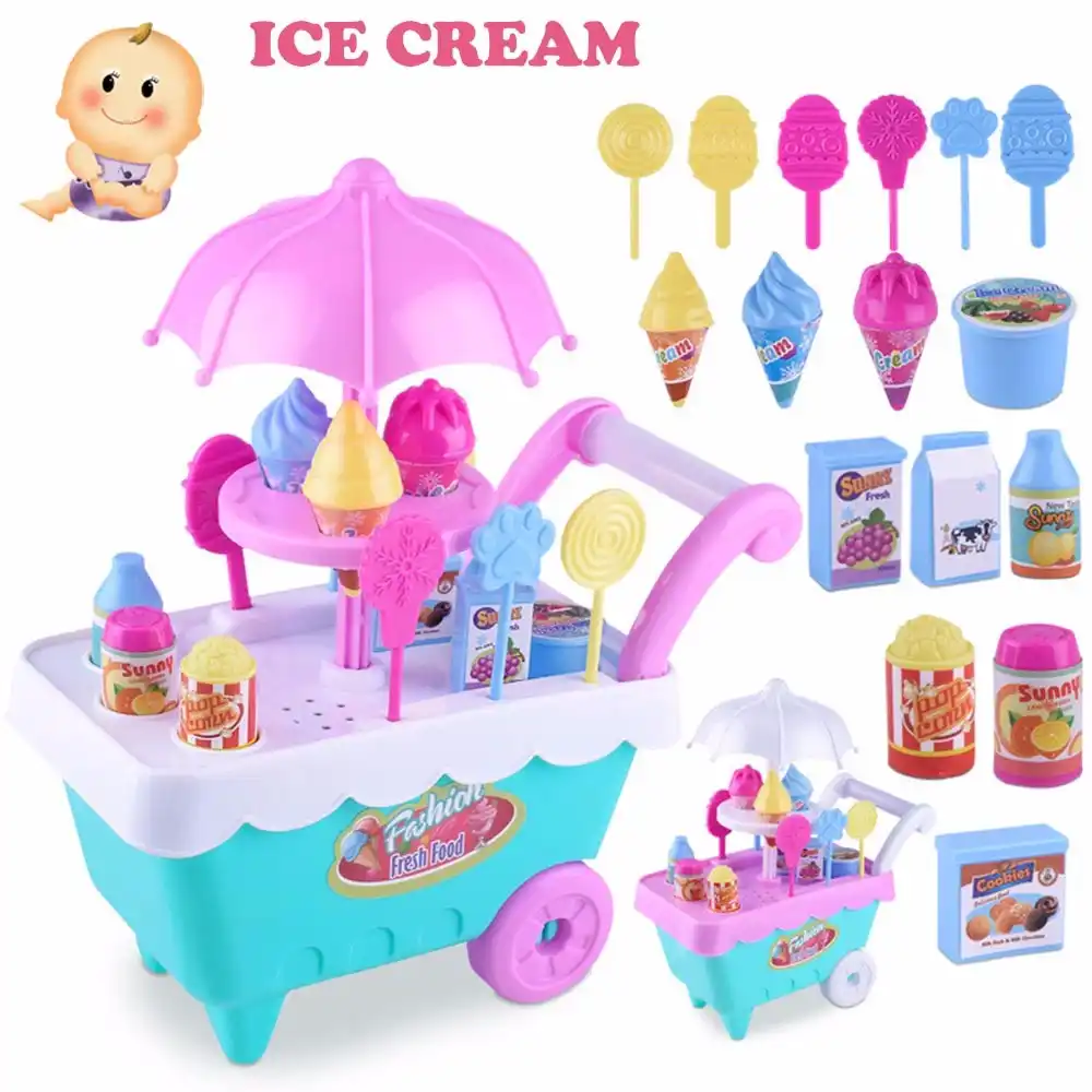 kids play ice cream cart