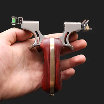 

Professional hunting slingshot stainless steel catapult + wooden handle with rubber band outdoor shooting hunting equipment
