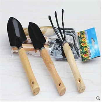 

Gardening tools three-piece suit garden balcony planting flower pot flower shovel rake three-tine fork iron