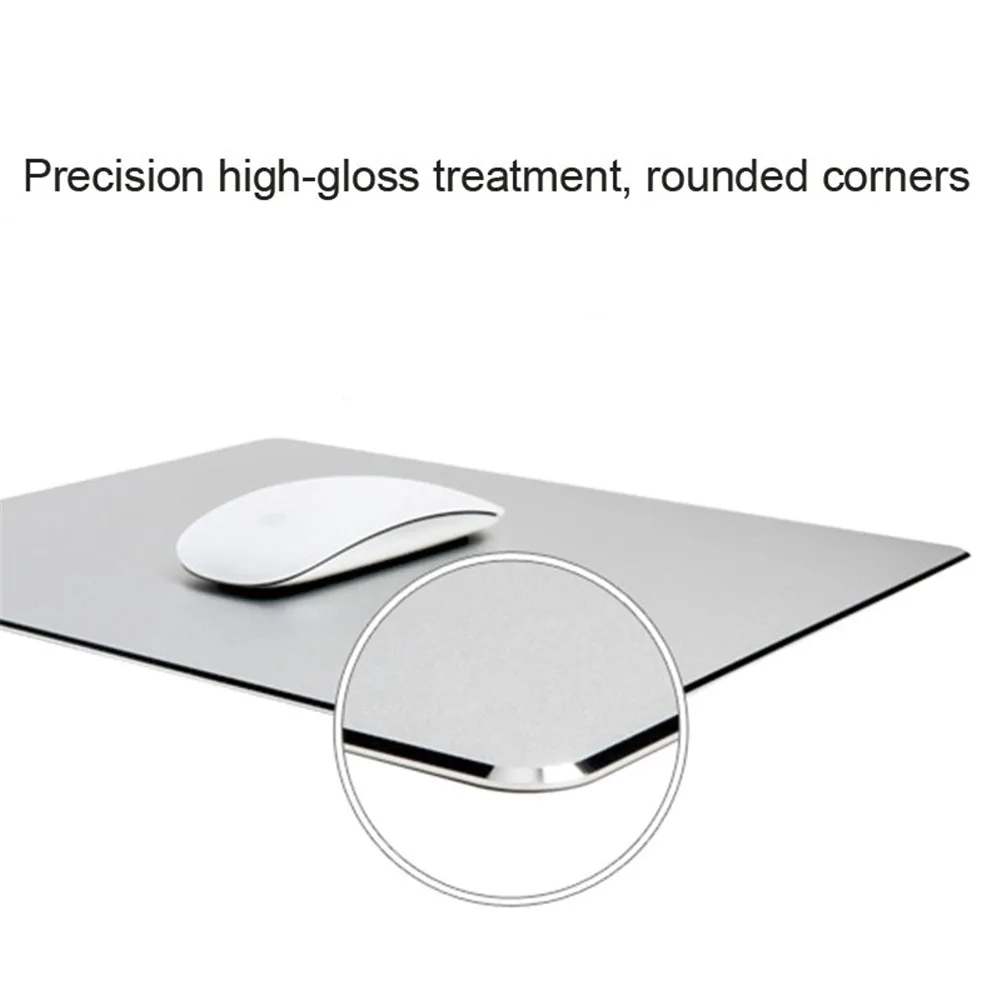 

Mouse Pad Metal Aluminum Mousepad Double Side Waterproof Ultra Smooth Non-Slip Rubber Base Mouse Pad for Office and Gaming
