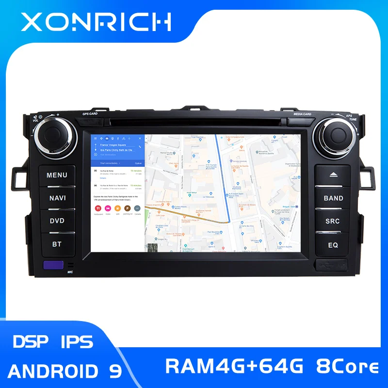 

DSP IPS 4G 64G 2 Din Android 9.0 Car DVD Player For TOYOTA AURIS Altis COROLLA 2012 2013 radio GPS navigation System multimedia