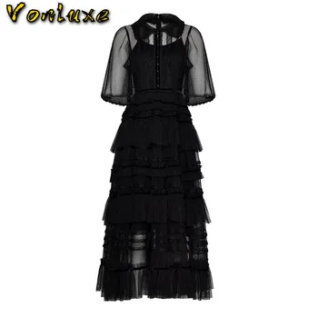

Black summer women 2020 casual size a beautiful long skirt sexy party dress lace Beach Sun dresses