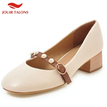 

Brand New Elegant Chunky Heels Big Size 43 Woman Shoes Leisure Sweet Women Pumps