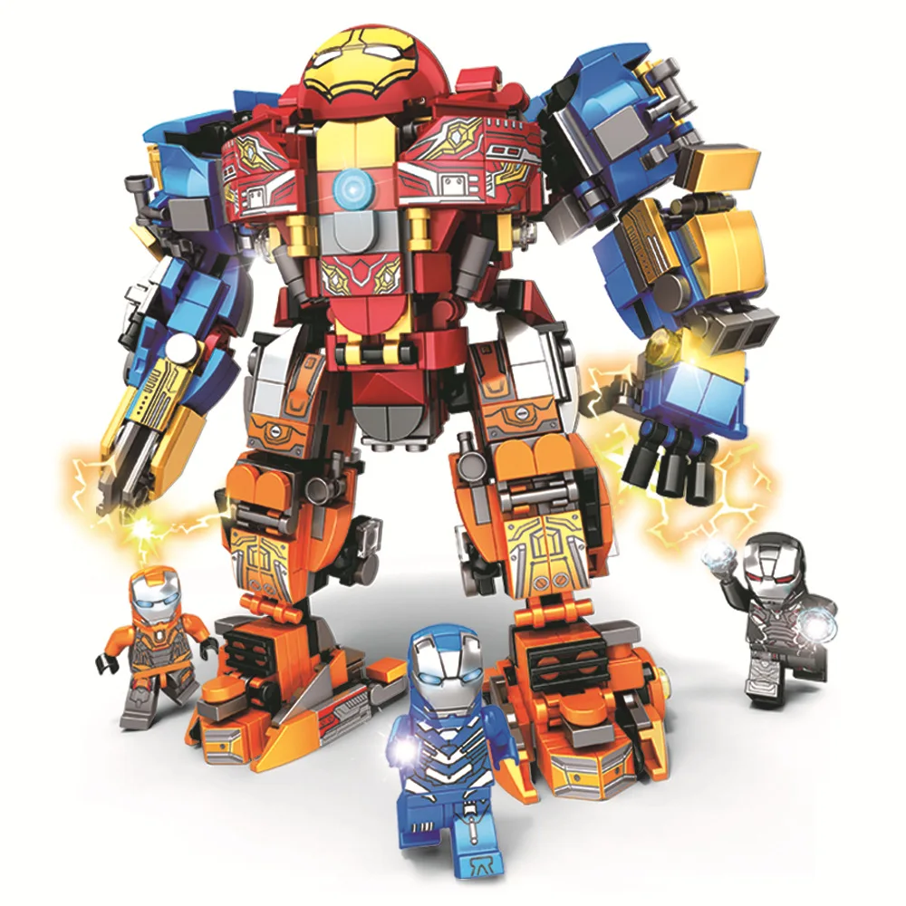 

4 In 1 Iron Man Hulkbuster Marvel Ironman Avengers Super Heroes Building Blocks Boys Birthday Gifts Children Toys For Children
