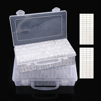 

128 square Diamond Painting Tools Storage Beads Container Rhinestone Diamond Embroidery Accessory Mosaic Stone Convenience Box