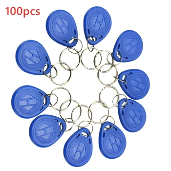 

100pcs/lot RFID Card RFID 125KHz Tag TK4100 EM4100 Proximity Keyfobs Tags for Access Control Time Attendance