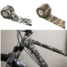 Cinta de camuflaje retráctil para bicicleta, pegatina protectora no tejida, resistente a arañazos, Cuadro de bicicleta de montaña, protector de horquilla delantera