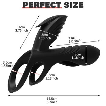 Vibrating Penis Ring Vibrator Delay Ejaculation Cock Ring Clitoris G Spot Stimulator Dildo Sex Toys For Man Couple Sex Products 6