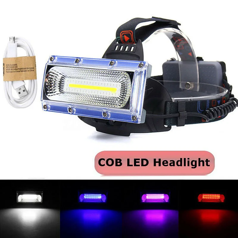 

LED Headlamp USB Rechargeable Headlight Waterproof Head Lamp Three Light Modes Camping Head lamp Fishing headlight torch