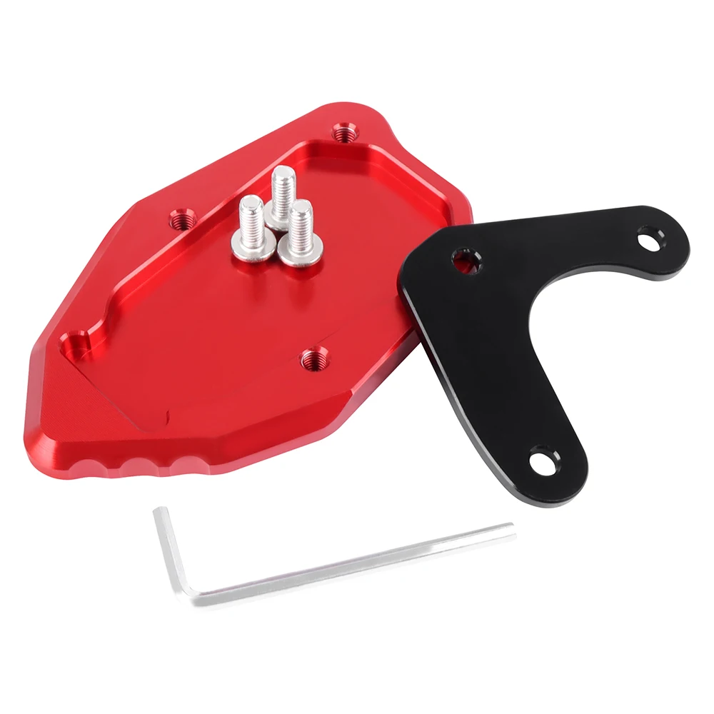 para honda crf motocicleta cnc kickstand extensão pé suporte lateral almofada placa de apoio