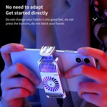 

Mobile Phone Cooler Non-slip Game Phone Heat Sink Cooling Gamepad Controller Phone Cooling Kit Suitable for 4-6.5 Inch