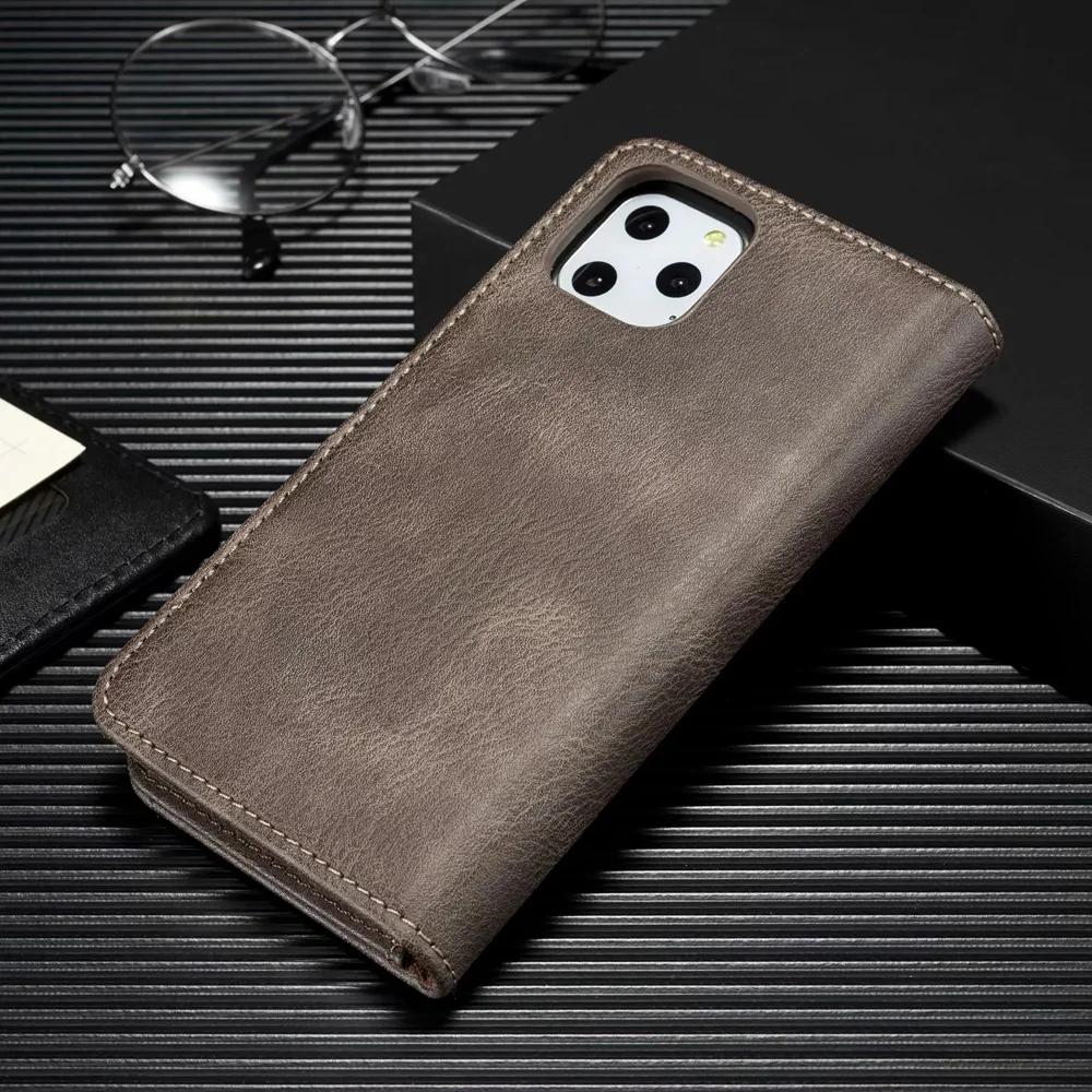 

Wallet Card Phone Bags Magnetic PC Back Cover for New iPhone 11 Pro Max 5.8'' 6.1 6.5'' 2019 Case Luxury Genuine Leather Fundas
