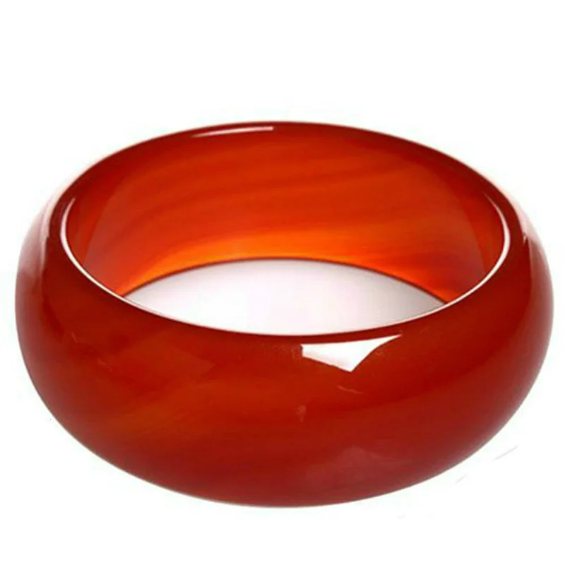 

Brazilian natural 5A red agate bracelet widened and thickened Jade Bracelet