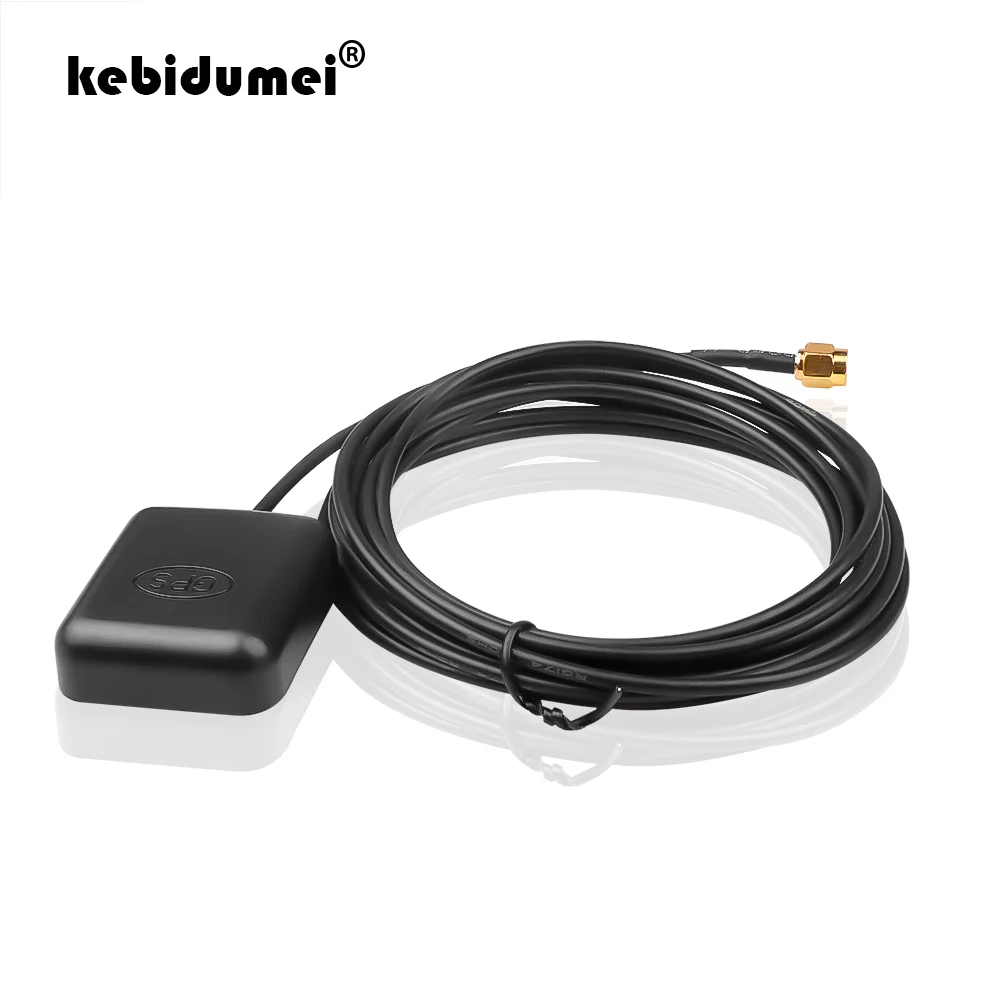 kebidumei GPS Active Remote Antenna Aerial Connector 3 meter Car Auto Mini receiver Navigation SMA | Электроника