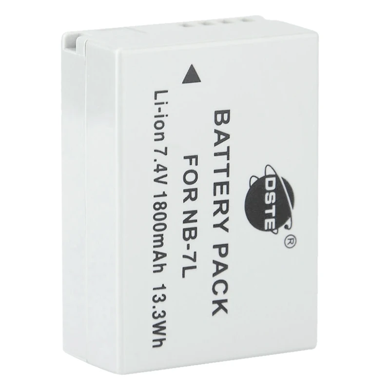 2 шт 1800mAh 7,4 V NB-7L DSTE NB7L литий-ионная цифровая батарея камеры DSLR зарядное устройство для Canon PowerShot G10 G11 G12 SX30 IS
