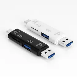 Многофункциональный 3 в 1 тип-c микрон высокоскоростной usb-порт OTG кардридер с TF кардридер для huawei Mate9 Meizu Xiaomi