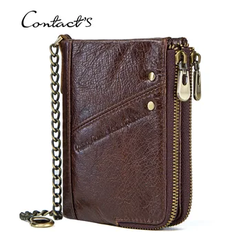 

Genuine leather wallets for men RFID short wallet zipper men's small coin purse male portomonee card holder Men Wallet Clutch