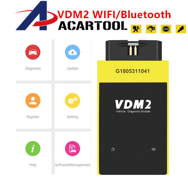 UCANDAS VDM2 полная система V5.2 Bluetooth/Wifi OBD2 VDM II для Android 2 OBDII сканер кода PK easydiag