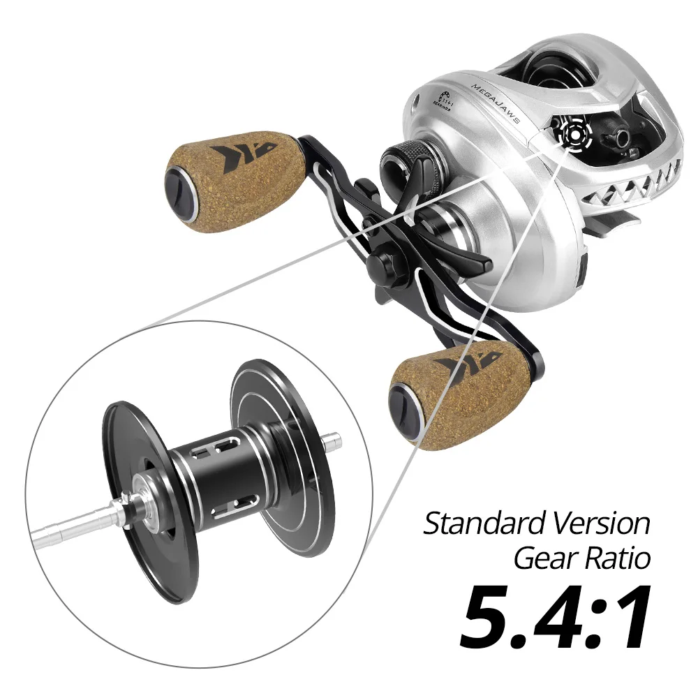 KastKing MegaJaws Baitcasting Reel Max Drag 8KG 11+1 BBS Fishing Reel 5.4:1  Gear Ratios from Fishing Coil - AliExpress