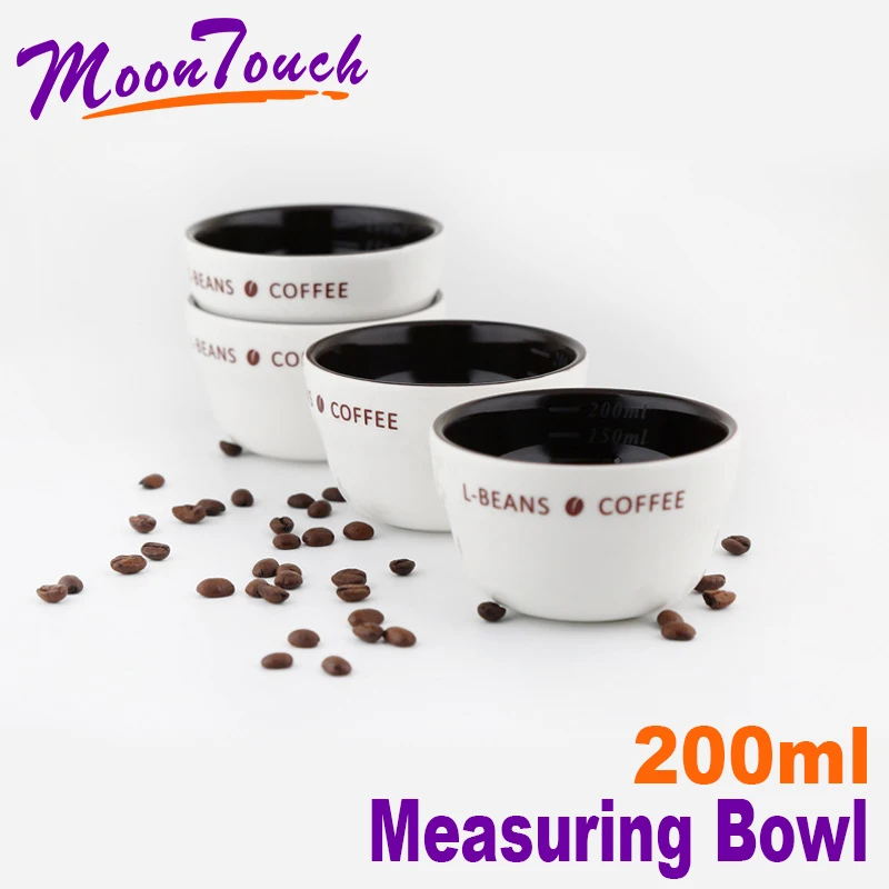 

1pcs Espresso Coffee Cupping Cup 200ml Ceramics Measuring Bowl Coffee Competition Baking/Dry Ingredients/Liquid Accessories