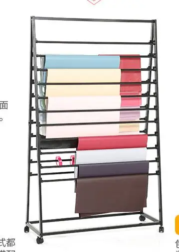 Brand new ribbon storage rack flower wrapping paper ribbon florist material rack fabric display rack 4