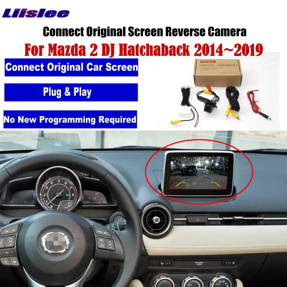 Автомобильная камера заднего вида для Mazda Demio 2 Mazda2 hathaback 2014 ~ 2019 совместимая с