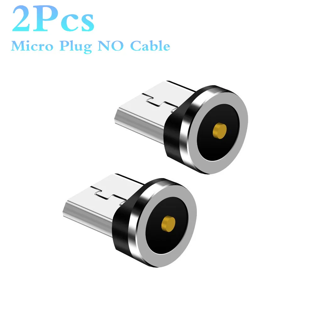 Магнитный кабель с разъемом USB C Micro type C для быстрой зарядки для iPhone Micro type-C магнитный разъем зарядного устройства для iPhone samsung huawei - Цвет: 2Pcs Micro Plug