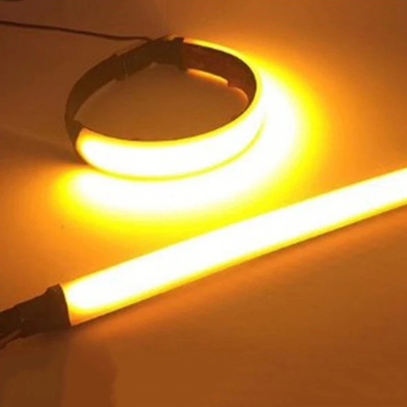 YW 2 шт./пара высокое качество мотоцикла Универсальный 12V SMD Светодиодные ленты ухоженного внешнего вида вилки указатель поворота светильник - Цвет: YW