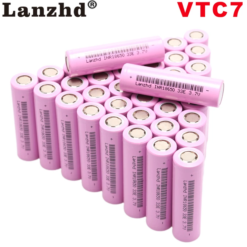 10~40PCS Battery 18650 3.7V Rechargeable batteries lithium li ion 3.7v 30a large current 18650VTC7 18650 battery