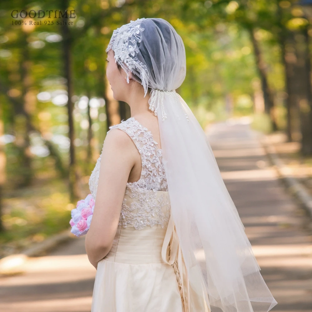 Благородная свадебная фата аксессуары кружевная марлевая Вуаль свадебная жемчужная Цветочная расческа для волос свадебная вуаль шляпа