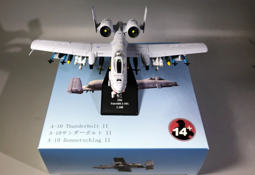 1:100 1/100 масштаб США A-10 Thunderbolt II Warthog Hog Штурмовик истребитель литой металлический самолет модель самолета детская игрушка для мальчика