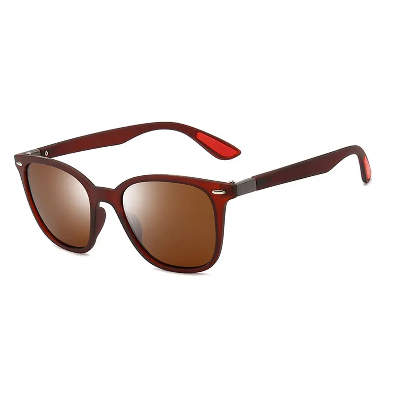 HUHAITANG Роскошные Дизайнерские поляризованные мужские солнцезащитные очки, Женские Модные Винтажные Солнцезащитные очки для вождения, брендовые классические уличные солнцезащитные очки для женщин - Цвет линз: Brown