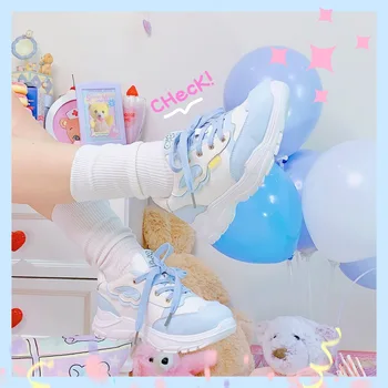 

Spring Angel wings Sweet Lolita Sneakers Sport Casual Shoes Students Harajuku Cosplay Daily Kawaii Girl Women's Running shoes