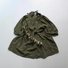 Новое весеннее льняное платье в японском и корейском стиле для маленьких девочек Детские платья принцессы с длинными рукавами для девочек детская одежда От 1 до 6 лет