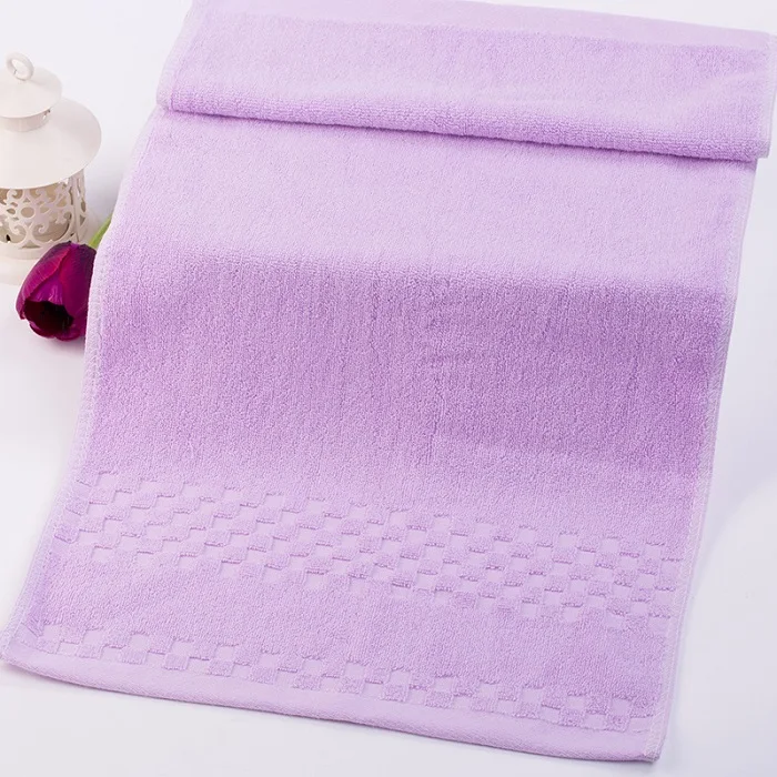34х75 см однотонные мягкое полотенце для лица сенсорный Очищение банное полотенце для рук Абсорбирующая мочалка аксессуары для дома - Цвет: Лиловый