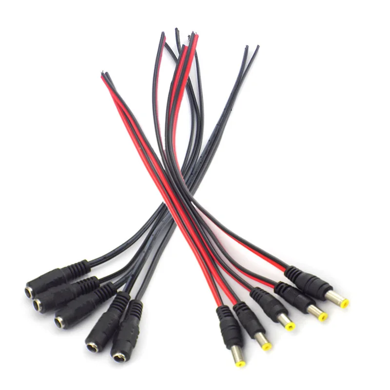 

ANPWOO Connectors DC Male Female Plug Cable for CCTV Camera Security System DC Power Extension Cable Plug Adaptor 2.1*5.5mm