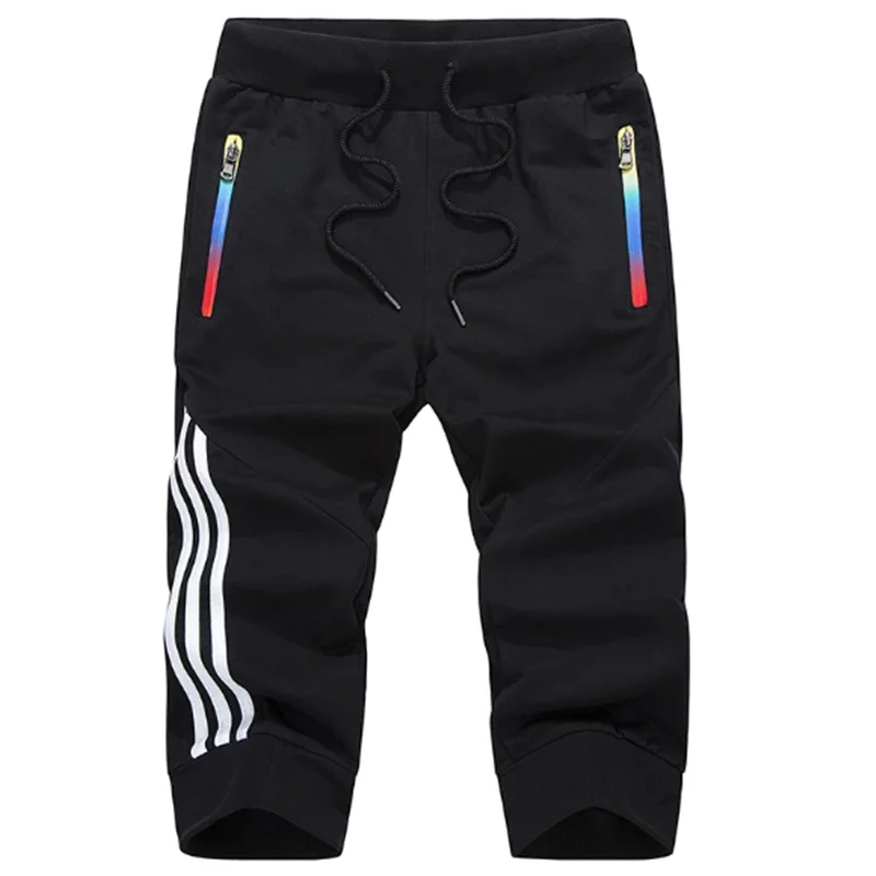 Pantalones cortos transpirables informales para hombre, ropa deportiva a rayas, pantalones cortos de chándal, para correr, novedad de verano 2021