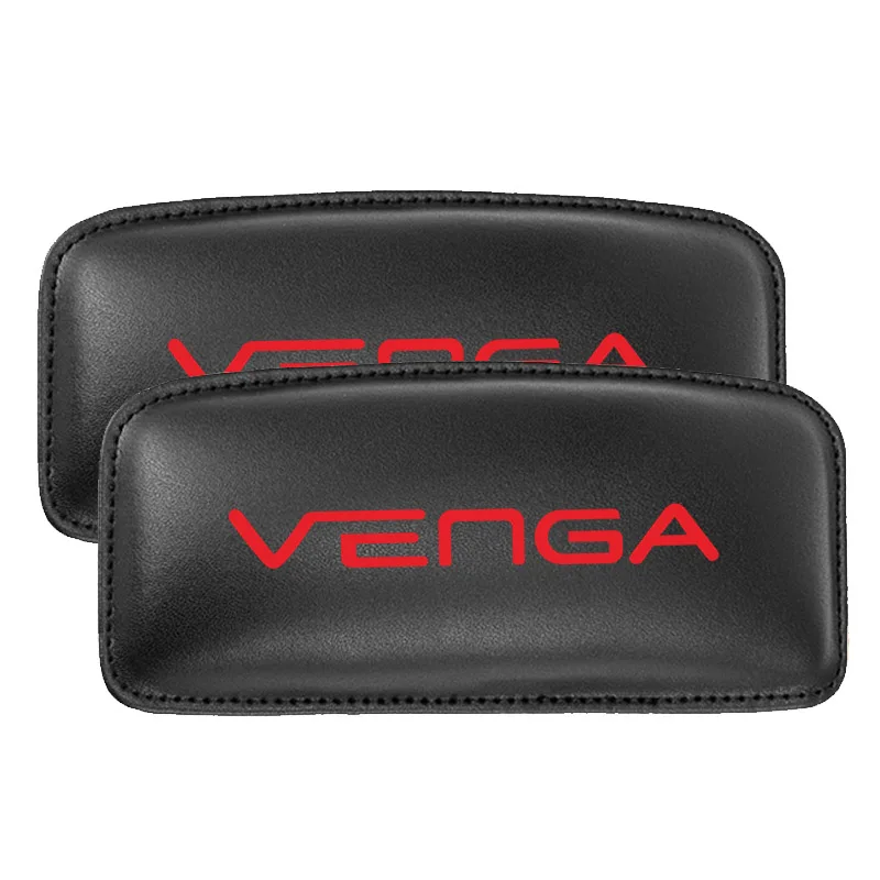 Бедра интерьер ноги автомобиля наколенник для KIA VENGA кожа пены памяти подушка - Название цвета: 2pcs