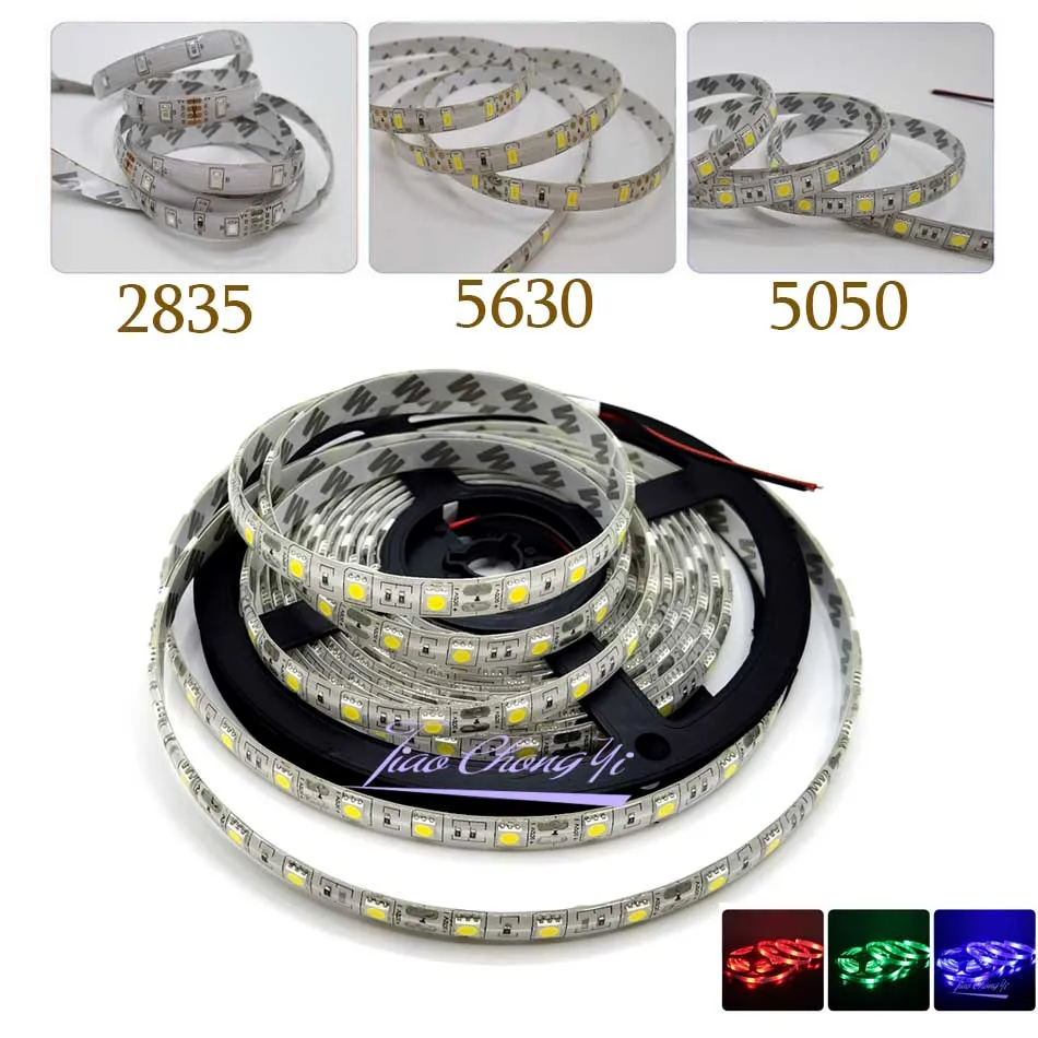 5 м SMD 300 600 светодиодный 3014 3528 5050 5630 водонепроницаемый гибкий светильник 12 В Белый