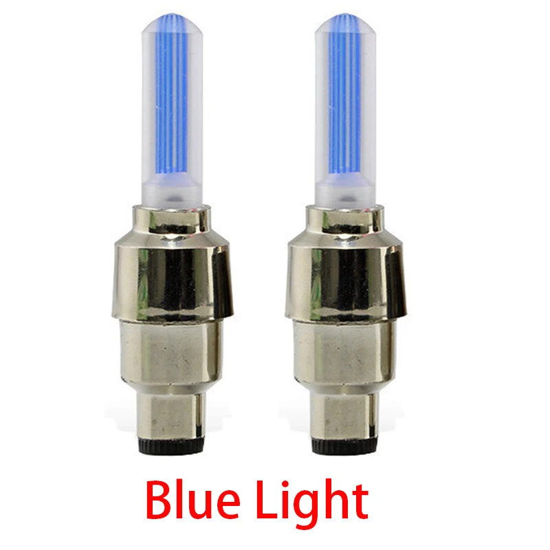 AOOF 2pcs Bicycle Light Motion Sensor LED Light with Battery for Road MTB Mountain Bike tire Valve Bicycle Accessories Blue 