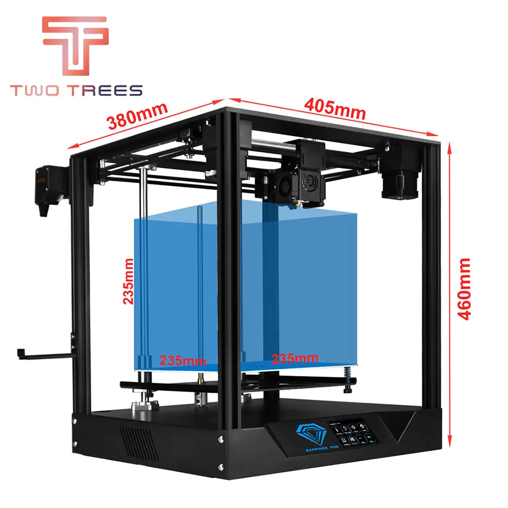 Два дерева 3d принтер сапфир S Pro Высокоточный Большой Размер модернизированный сапфир S BMG экструдер DIY наборы Impresora 3D Друкер принт