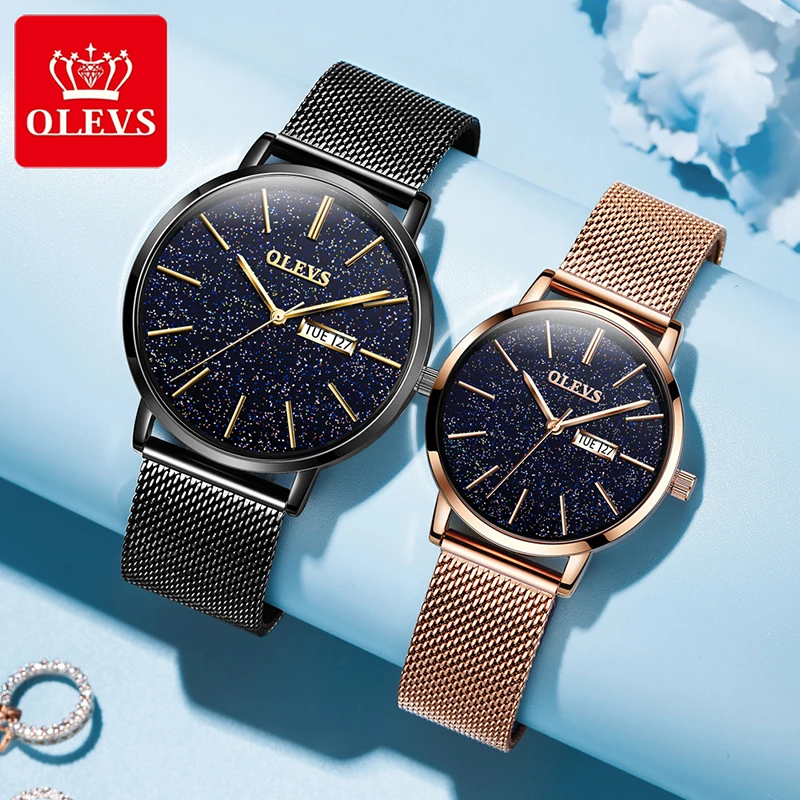 OLEVS Explosion Models stars Quartz Watches Calendar Display Luminous Hands Waterproof Watch Women s 3