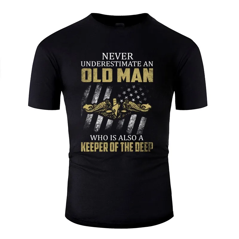 Новая футболка с надписью Awesome submarn Never Underestimate An Классическая мужская для