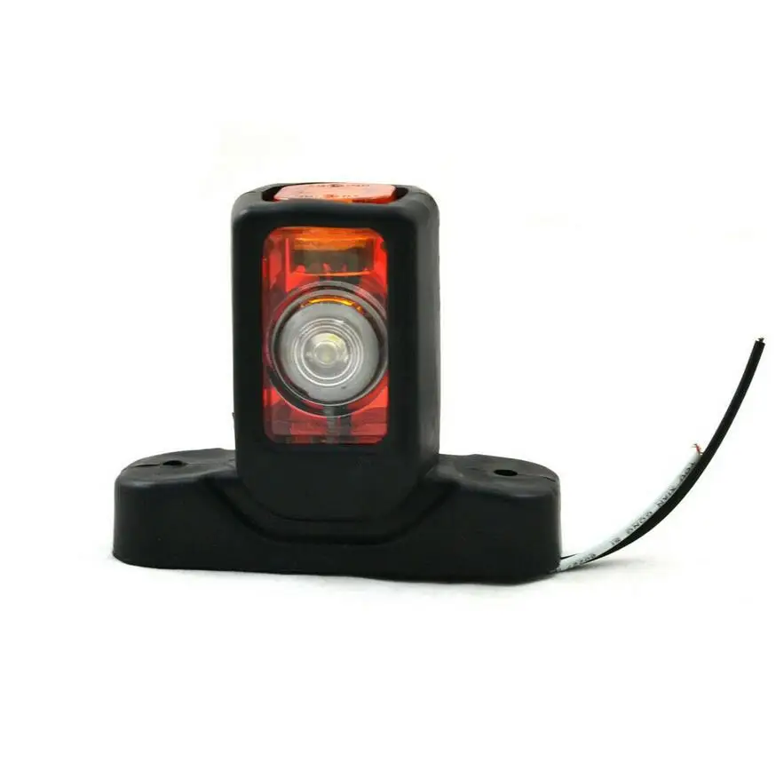 2 шт. 4 светодиодный красный белый Янтарный боковые габаритные огни индикатор сигнала поворота Стоп-сигнал Лампа контурная лампа автомобильный фургон трейлер