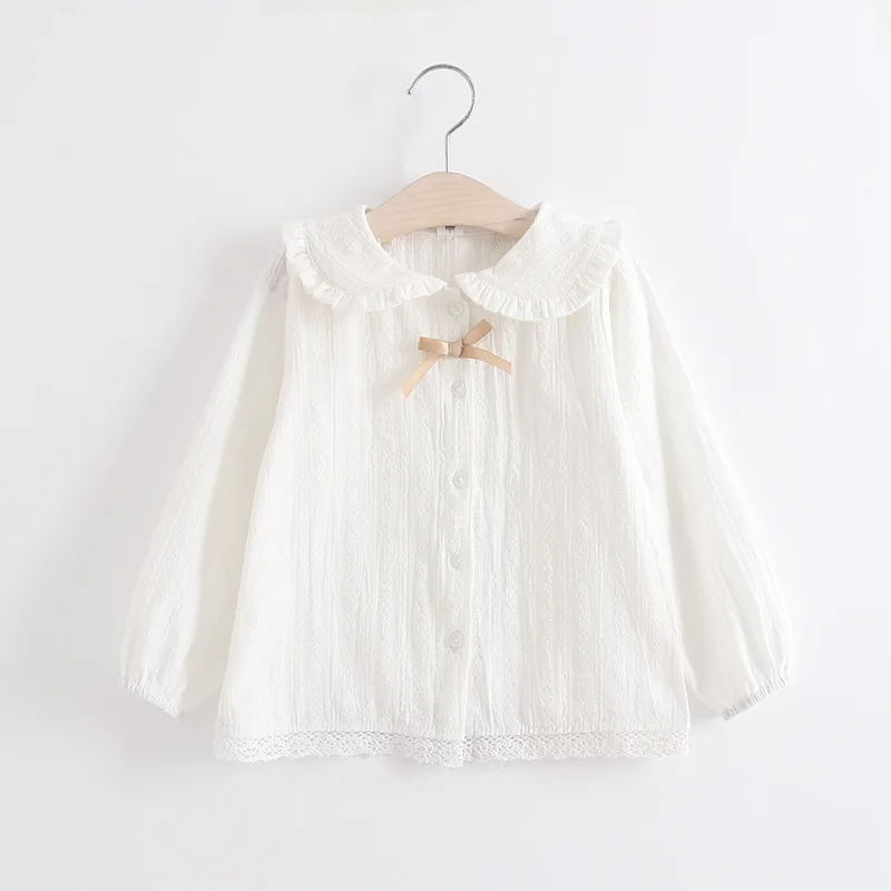 

Girl'S Shirt Spring 2018 Girls White Shirt CHILDREN'S Shirt Pure Cotton GIRL'S Shirt Childrenswear
