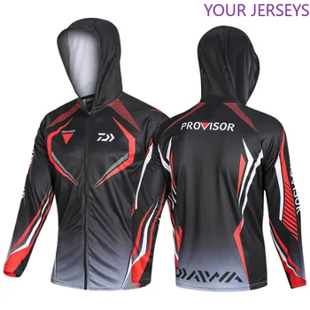 

Summer DAIWA Fishing Vest Hooded Men Jacket Windproof Quick-Drying Coat Shirt For Hiking Cycling Clothes